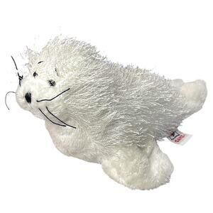 Ganz Webkinz Seal Plush White Shimmer Fur Stuffed Animal No Code